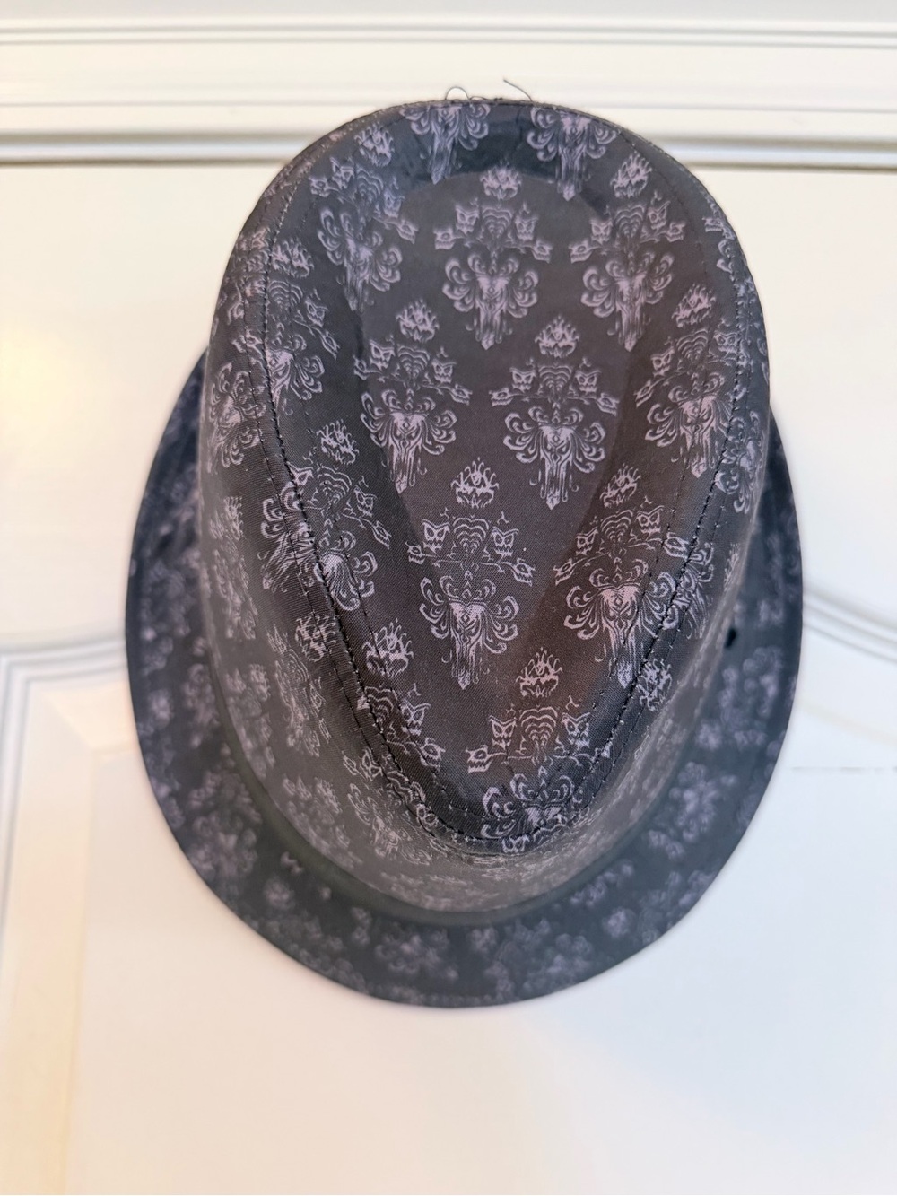 The Haunted Mansion Black Patterned Fedora Hat
